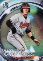 2020 Bowman Draft Glimpses of Greatness #GOGAR Adley Rutschman Refractor Baseball Card
