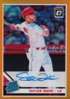 2019 Panini Donruss Optic Rated Rookie Signatures #TW Taylor Ward Orange Baseball Card