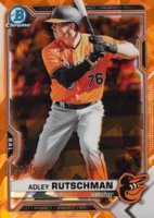 2021 Bowman Chrome Sapphire Edition Prospects #BCP241 Adley Rutschman Orange Baseball Card