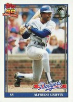 1991 Topps Desert Shield #226 Alfredo Griffin Baseball Card