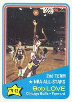 1972 Topps #166 Bob Love All-Star Basketball Card