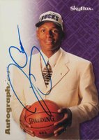1996 Skybox Premium Autographics # Ray Allen Blue Basketball Card