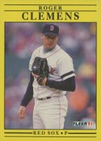 1991 Fleer #90 Roger Clemens Baseball Card