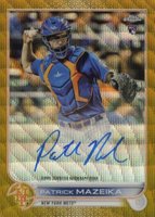 2022 Topps Chrome Rookie Autographs #RAPM Patrick Mazeika Gold Wave Refractor Baseball Card
