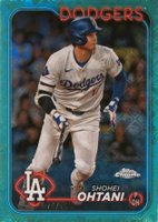 2024 Topps Chrome Logofractor Edition #1 Shohei Ohtani Aqua Refractor Baseball Card