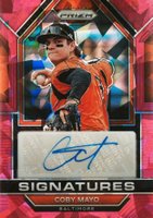 2023 Panini Prizm Signatures #SIGCM Coby Mayo Pink Ice Baseball Card