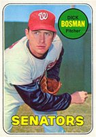 1969 Topps #607 Dick Bosman Baseball Card