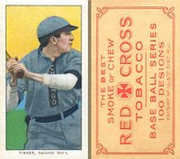 1910 Red Cross Tobacco Type 1 # Joe Tinker Bat Off Shoulder Baseball Card