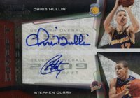 2009 Panini Playoff Contenders Draft Tandems #19 Chris Mullin/Stephen Curry Black Autographs Basketball Card