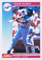 1992 Score #195 Eddie Murray Baseball Card