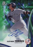 2017 Bowman Platinum Top Prospects Autographs #GT Gleyber Torres Green Baseball Card