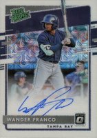 2020 Panini Donruss Optic Rated Prospects #RPSWF Wander Franco Signature-White Mojo Baseball Card