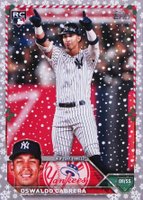 2023 Topps Holiday #H163 Oswaldo Cabrera Metallic Baseball Card