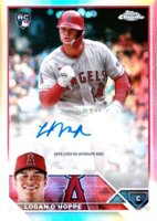 2023 Topps Chrome Update Autograph #ACLOH Logan O'Hoppe Refractor Baseball Card