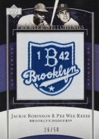2007 Upper Deck Premier Stitchings #PS-90 Jackie Robinson/Pee Wee Reese 50 Baseball Card