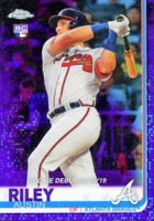 2019 Topps Chrome Update  #61 Austin Riley Purple Refractor Baseball Card