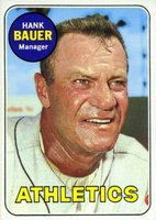 1969 Topps #124 Hank Bauer Baseball Card