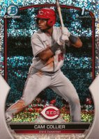2023 Bowman Chrome Prospects #BCP125 Cam Collier Speckle Refractor Baseball Card