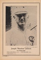 1946 Sports Exchange All-Star Picture File # Joe Jackson Baseball Card