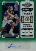 2022 Panini Contenders Optic #128 Bennedict Mathurin Autograph-Green Basketball Card