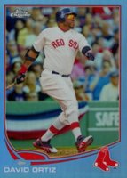 2013 Topps Chrome #79 David Ortiz Swinging-Blue Refractor Baseball Card