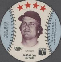 1977 Saga Discs # George Brett Baseball Card