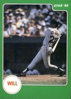 1988 Star Promos # Will Clark Blank Back Baseball Card