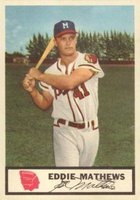1955 Johnston Cookies Braves #41 Eddie Mathews Baseball Card