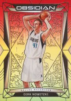 2023 Panini Obsidian #1 Dirk Nowitzki Electric Etch Reggae Flood Basketball Card