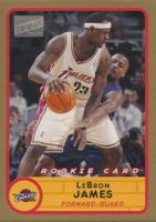 2003 Bazooka #223 LeBron James Home White Jersey-Gold Basketball Card