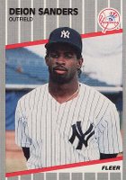 1989 Fleer Update #U-53 Deion Sanders Baseball Card