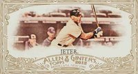 2012 Topps Allen & Ginter #274 Derek Jeter Mini-Wood 1/1 Baseball Card