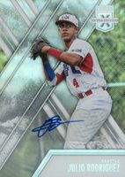 2017 Panini Elite Extra Edition #136 Julio Rodriguez Autograph Baseball Card