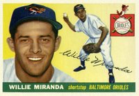 1955 Topps #154 Willie Miranda Baseball Card
