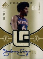 2004 SP Game Used Legendary Fabrics  #ALFJE Julius Erving Autograph Basketball Card