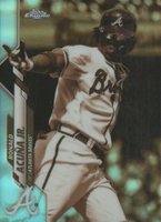 2020 Topps Chrome #112 Ronald Acuna Jr. Sepia Refractor Baseball Card