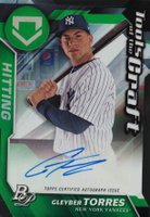 2017 Bowman Platinum Tools of the Craft Autographs #GT Gleyber Torres Hitting Baseball Card