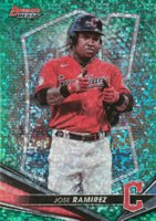 2022 Bowman's Best #52 Jose Ramirez Green Mini Diamond Refractor Baseball Card