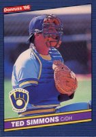 1986 Donruss #292 Ted Simmons Baseball Card