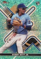 2022 Topps Finest #62 Bobby Witt Jr. Aqua Shimmer Refractor Baseball Card