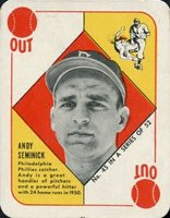 1951 Topps Red Backs #45 Andy Seminick Baseball Card