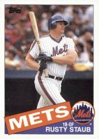 1985 Topps #190 Rusty Staub Baseball Card