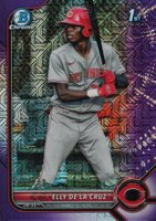 2022 Bowman Mega Box Chrome #50 Elly de La Cruz Purple Refractor Baseball Card