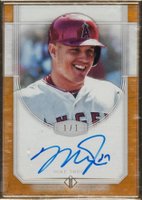 2017 Topps Transcendent Framed Autograph #MT Mike Trout Wearing Helmet-Gold 1/1 Baseball Card