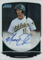 2013 Bowman Prospect Autograph #BCPMO Matt Olson Chrome Baseball Card