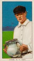 1909 White Borders Old Mill #82 Hal Chase Holding Trophy Baseball Card