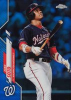 2020 Topps Chrome #12 Juan Soto Blue Refractor Baseball Card