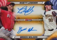 2024 Bowman's Best Dual Autographs #DALW Brock Wilken/Rhett Lowder Gold Refractor Baseball Card