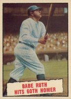 1961 Topps #401 Babe Ruth Hits 60th Homer Baseball Thrills Baseball Card