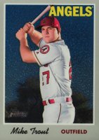 2019 Topps Heritage #485 Mike Trout Chrome Baseball Card